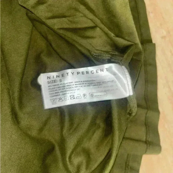 NINETY Percent Woman’s Tencel Single Jersey Paneled Tank Green Dress SZ S - Picture 9 of 11